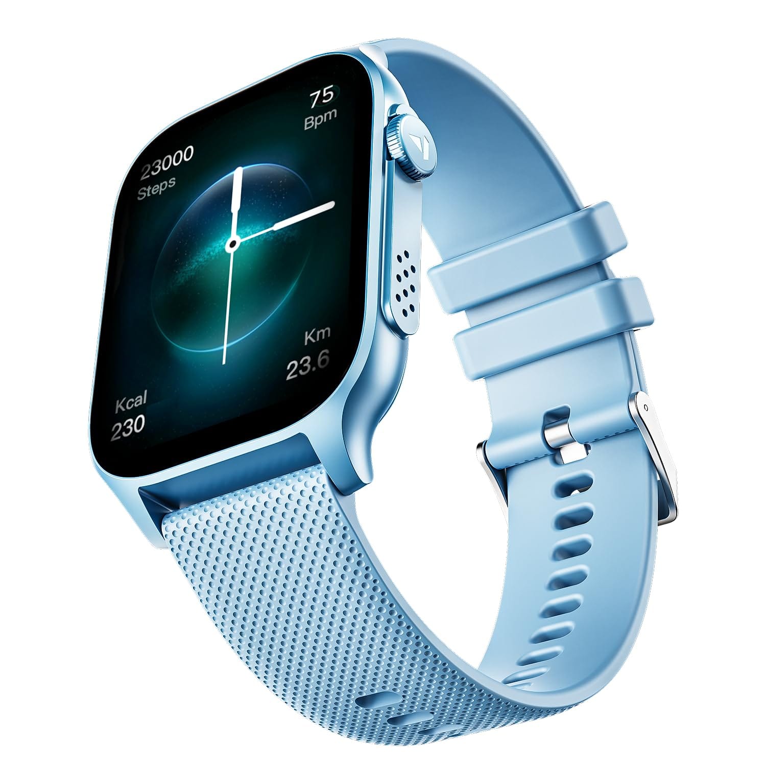71GcXkZXLkL._SL1500_ boAt Ultima Ember – Mist Blue Smart Watch - Image 1