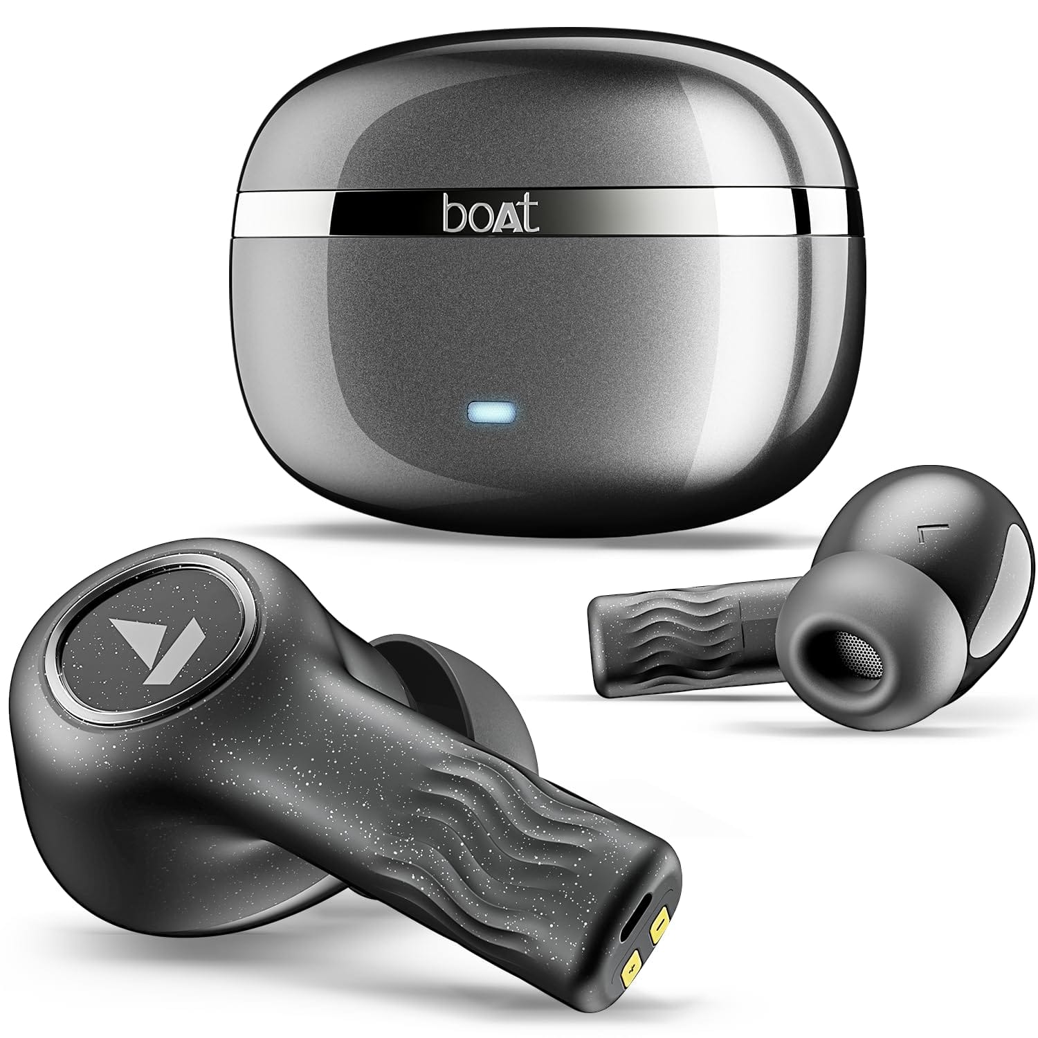 71Iy7r3c47L._SL1500_ boAt Nirvana Ion ANC Crystal Black – Hybrid ANC Wireless Earbuds - Image 1