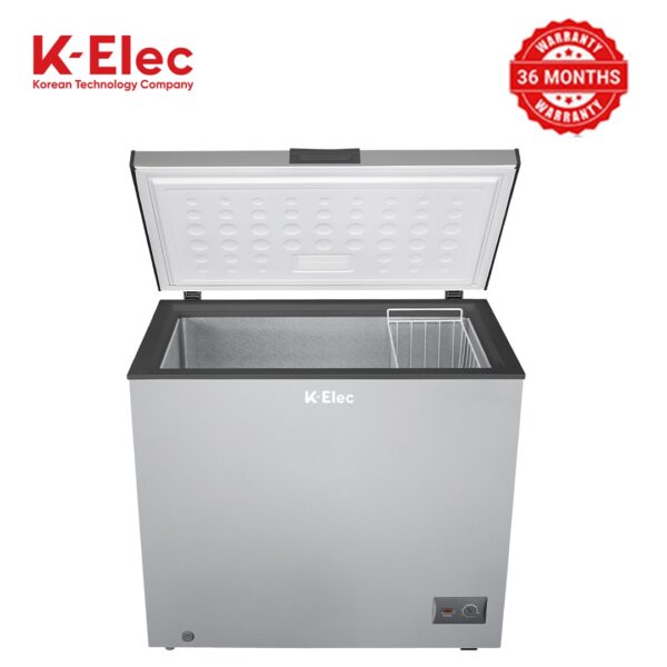 K-Elec KC13-KCS - 100L Chest Freezer, Silver (3YR WRTY)