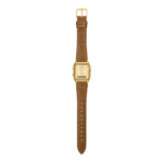 Casio AQ-230EGL-9A Vintage Analog-Digital Watch – Gold Case, Leather Strap, Dual Time & Alarm - Image 3