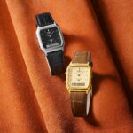 Casio AQ-230EGL-9A Vintage Analog-Digital Watch – Gold Case, Leather Strap, Dual Time & Alarm - Image 2